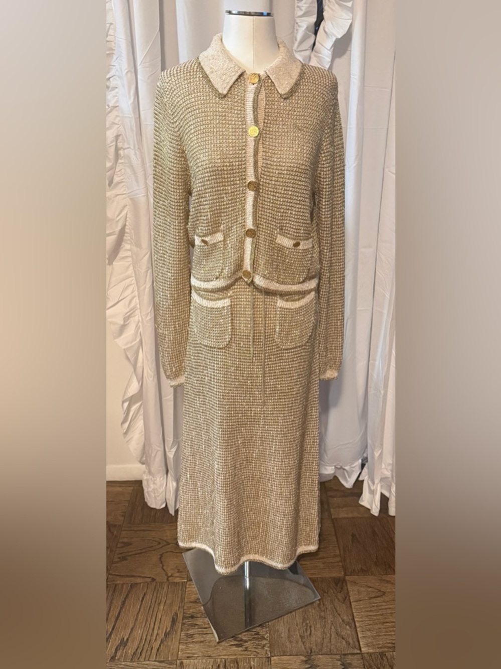 JCREW 2 piece knit jacket and skirt.  Please note jacket is a M and skirt is S